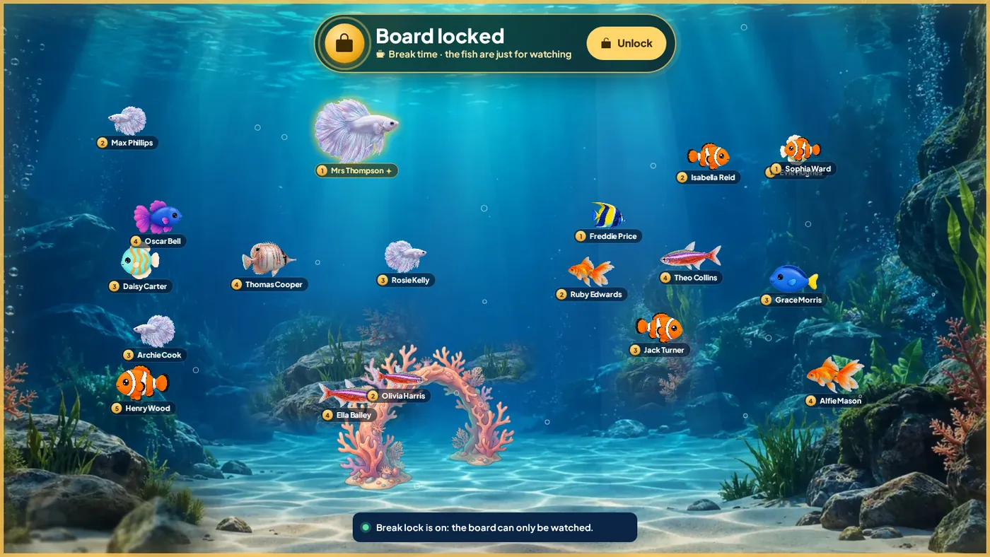 Break lock: interactive board screenshot