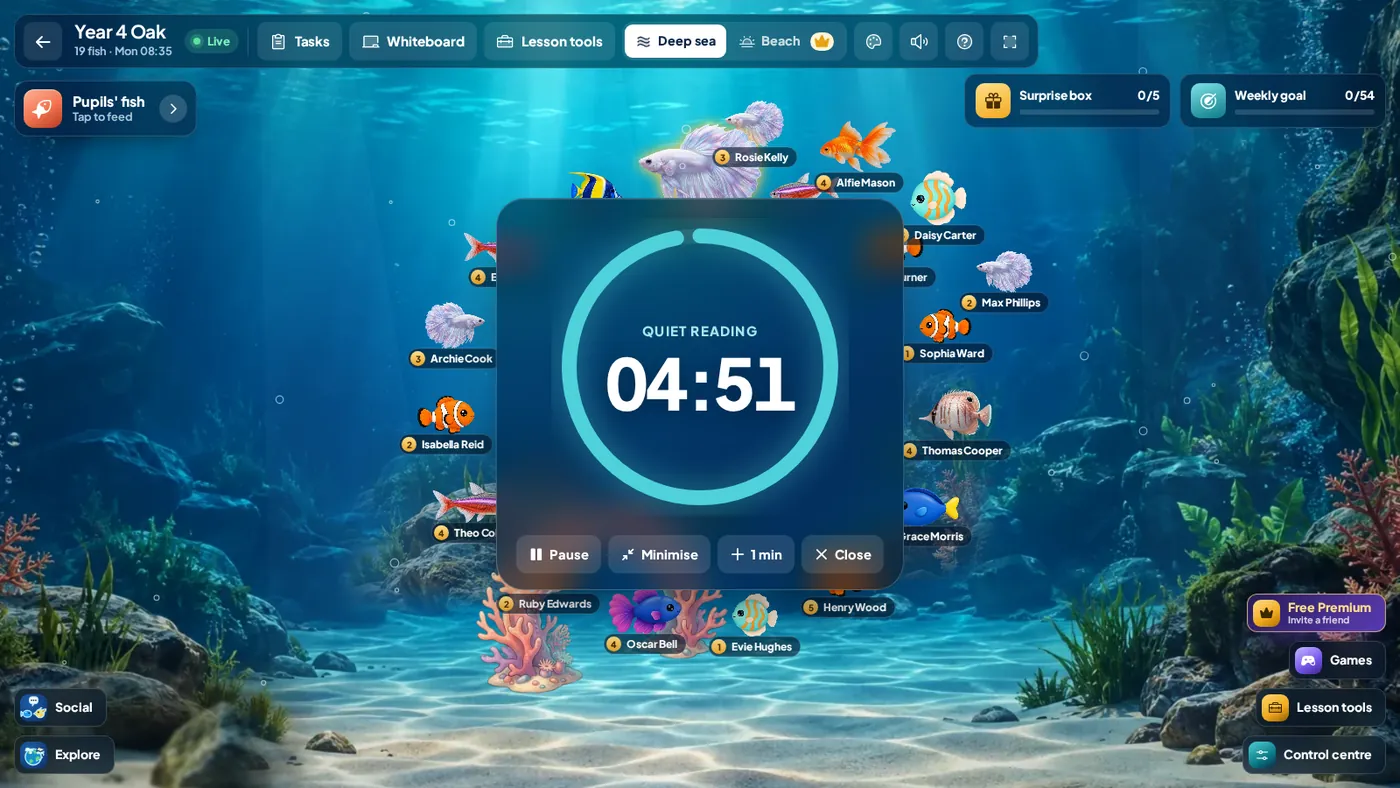 Timer: interactive board screenshot